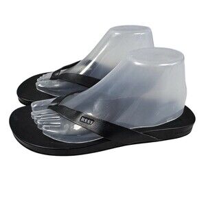 Reef Cushion Court Women's Size 9 Flip Flops Black Thong Sandals Size 9 EU 40